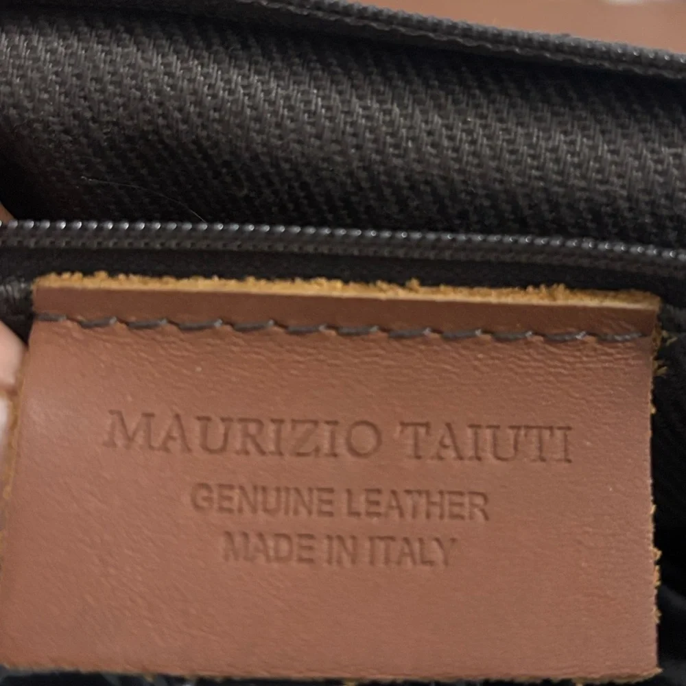 Maurizio Taiuti Leather‎ Cognac Men’s Classic Leather Messenger Crossbody Bag